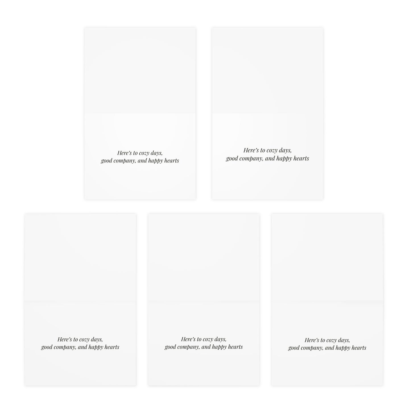 Festive Cookie Greeting Cards - 5-Pack for Holidays